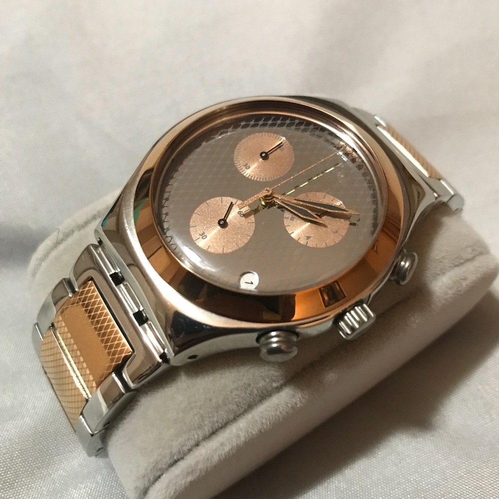 SWATCH "GRILL CHRILL" IRONY CHRONOGRAPH WATCH